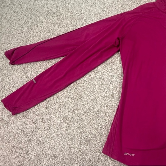 Nike Long Sleeve Dri-FIT Quarter zip Performance Shirt Bundle Size Medium Pink - Picture 14 of 16